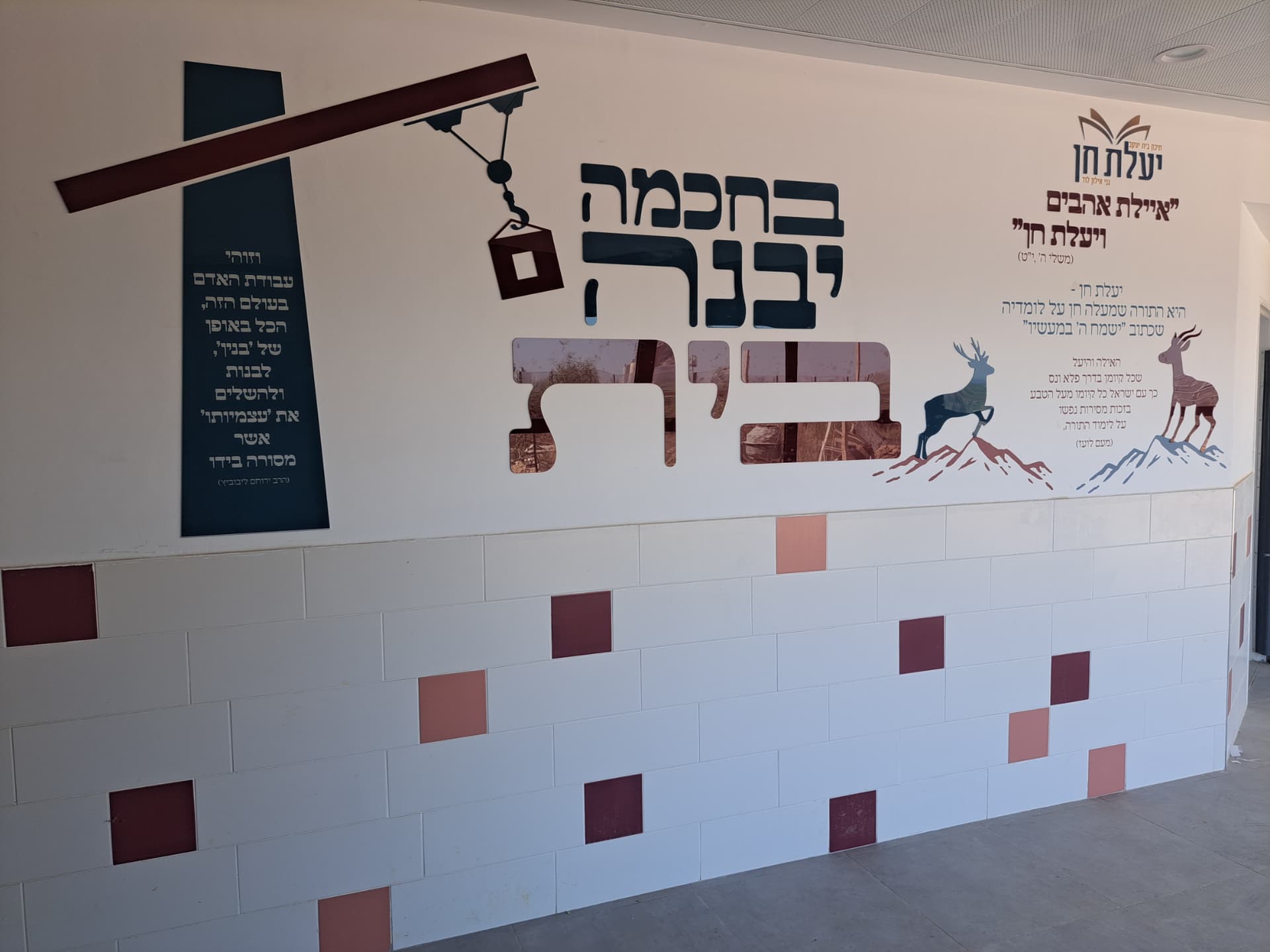 פרויקט שילוט וקישוט קיר במוסד חינוכי
